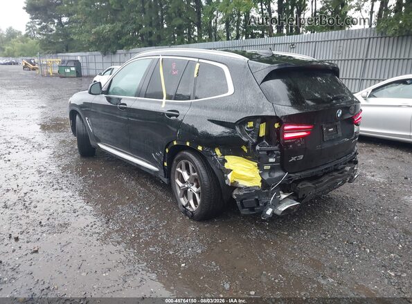5UX53DP08N9J50689 2022 BMW X3 Black Հետևի ձախ