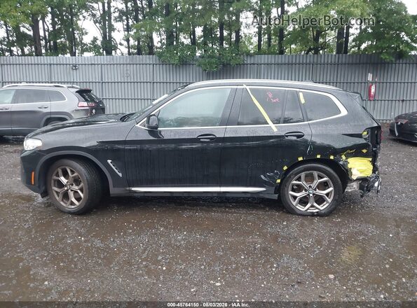5UX53DP08N9J50689 2022 BMW X3 Black Սալոնի 360 աստիճան տեսք