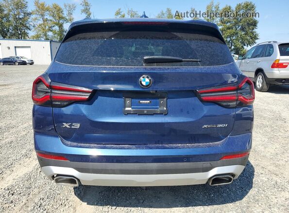 5UX53DP08P9P34299 2023 BMW X3 Синий Вид задней части салона