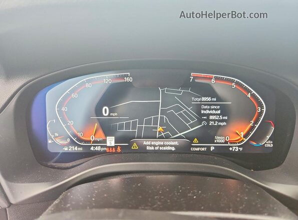 5UX53DP09R9X22620 2024 BMW X3 White Instrument cluster view