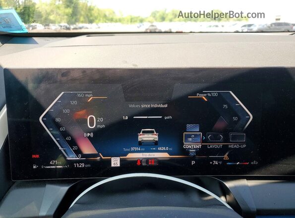 5UX53GP01S9Y20225 2025 BMW X3 White ხელსაწყოთა პანელის ხედი