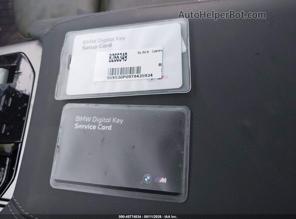 5UX53GP09T9435934 2026 BMW X3 Black წინა პანელის ხედი