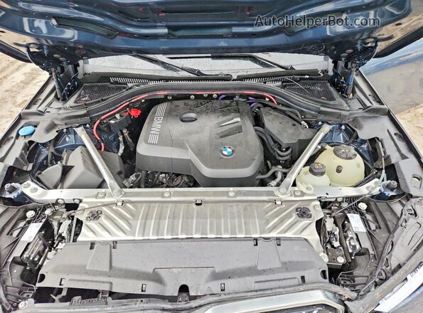 5UX53GP0XS9020703 2025 BMW X3 Blue ძრავის განყოფილების ხედი