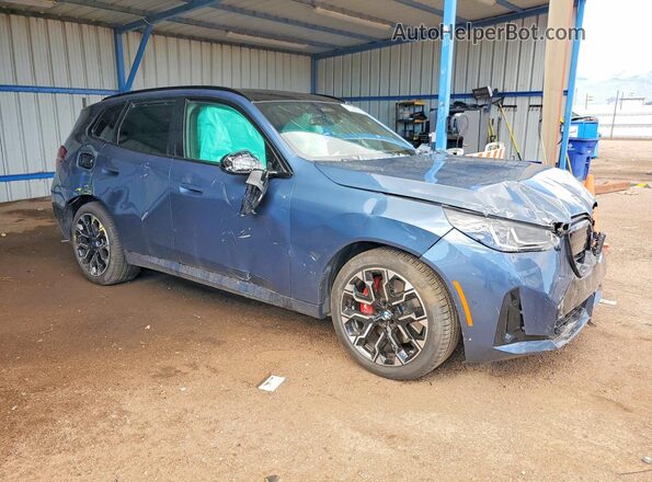 5UX73GP08S9102468 2025 BMW X3 Синий Передняя правая четверть