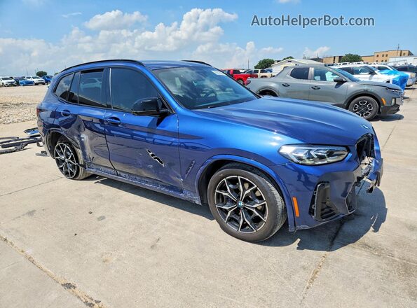 5UX83DP0XN9J60170 2022 BMW X3 Синий Передняя правая четверть