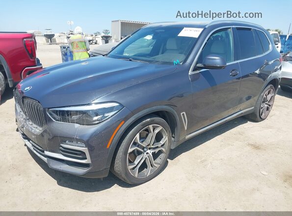 5UXCR6C00L9C93949 2020 BMW X5 Gray Առջևի ձախ երեք քառորդ տեսարան