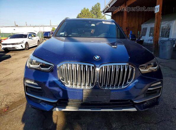 5UXCR6C01M9F39179 2021 BMW X5 Blue Front view