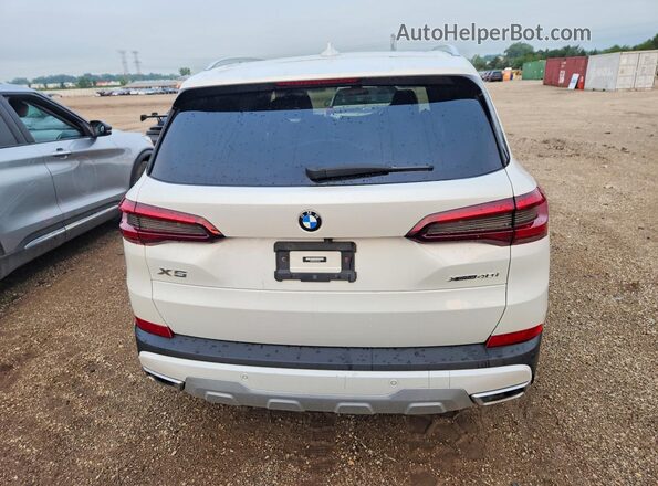5UXCR6C01N9N21182 2022 BMW X5 White Հետևի տեսք