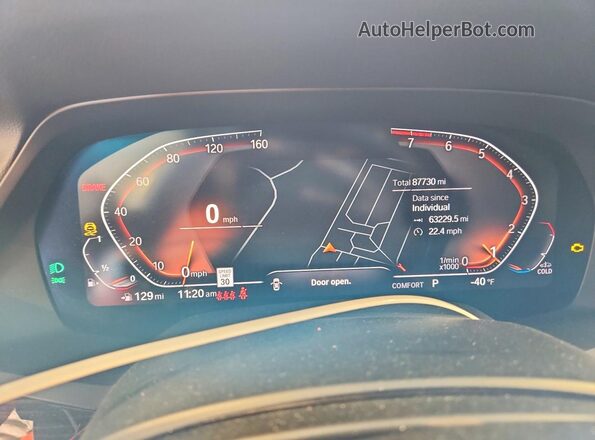 5UXCR6C02L9B78429 2020 BMW X5 Green Instrument cluster view