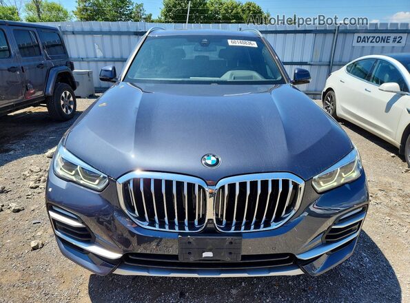 5UXCR6C02M9F56542 2021 BMW X5 Синий Вид спереди