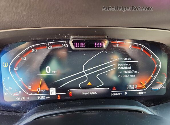 5UXCR6C03L9B30616 2020 BMW X5 Black ხელსაწყოთა პანელის ხედი