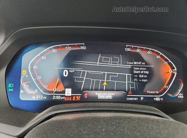 5UXCR6C05P9P75108 2023 BMW X5 Black ხელსაწყოთა პანელის ხედი