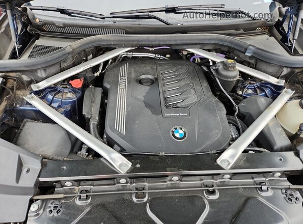 5UXCR6C06P9P30758 2023 BMW X5 Blue ძრავის განყოფილების ხედი