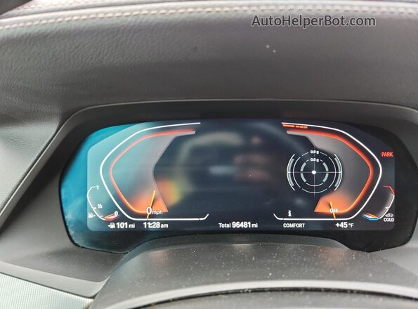 5UXCR6C06P9P30758 2023 BMW X5 Blue ხელსაწყოთა პანელის ხედი