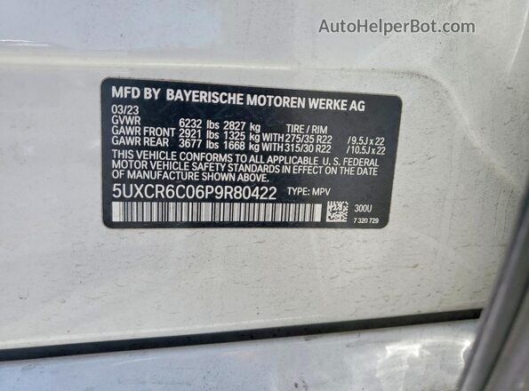 5UXCR6C06P9R80422 2023 BMW X5 Белый Вид подкапотного пространства