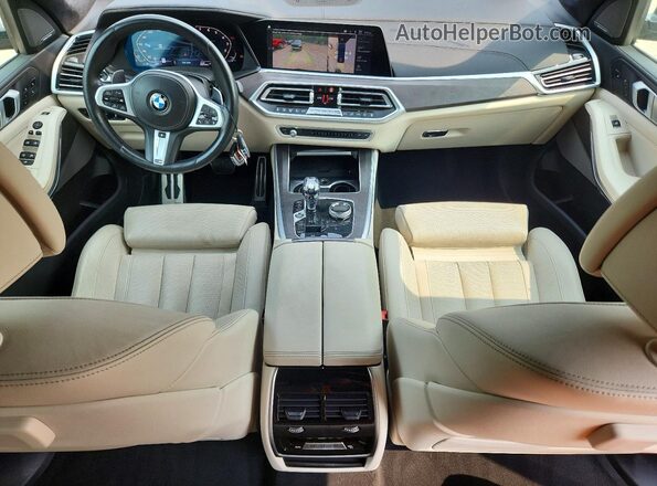 5UXCR6C08L9C70418 2020 BMW X5 Blue Widok deski rozdzielczej