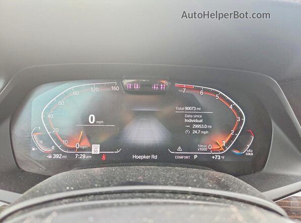 5UXCR6C53KLL40417 2019 BMW X5 Black Widok zestawu wskaźników
