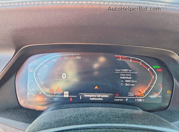 5UXCR6C55KLL06513 2019 BMW X5 Gray Vista de los asientos traseros