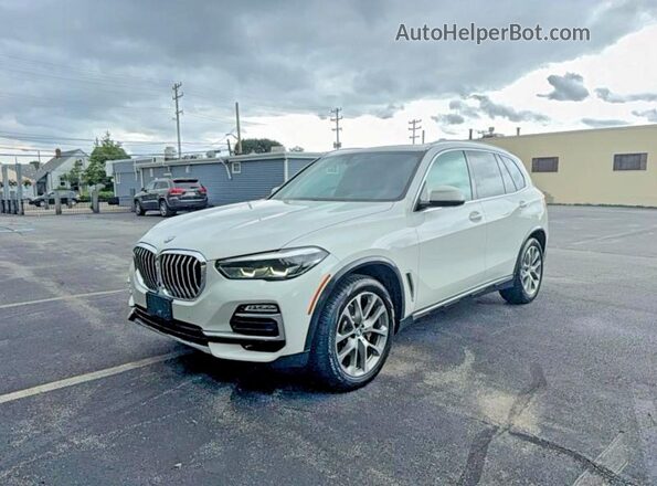 5UXCR6C55KLL61916 2019 BMW X5 White Trasero izquierdo