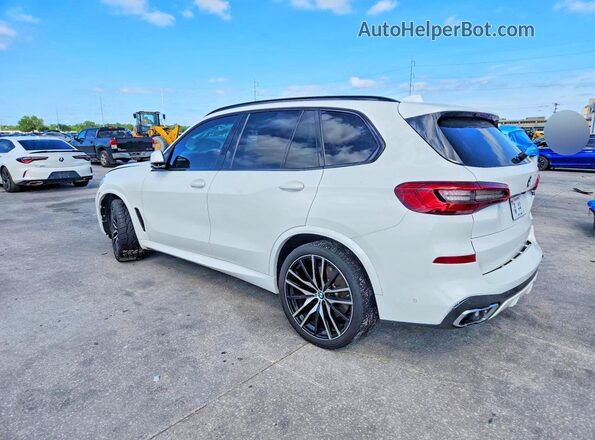 5UXCR6C58KLL12869 2019 BMW X5 White Trasero izquierdo