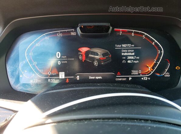 5UXCR6C59KLL14730 2019 BMW X5 White Սարքավորումների վահանակի տեսք