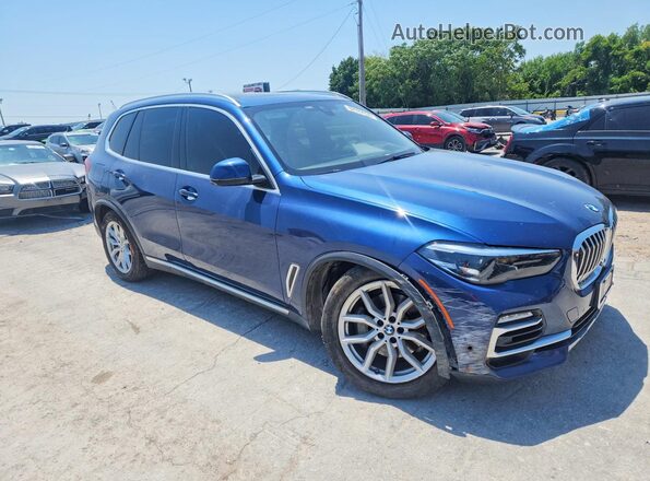5UXCR6C5XKLL35506 2019 BMW X5 Синий Передняя правая четверть
