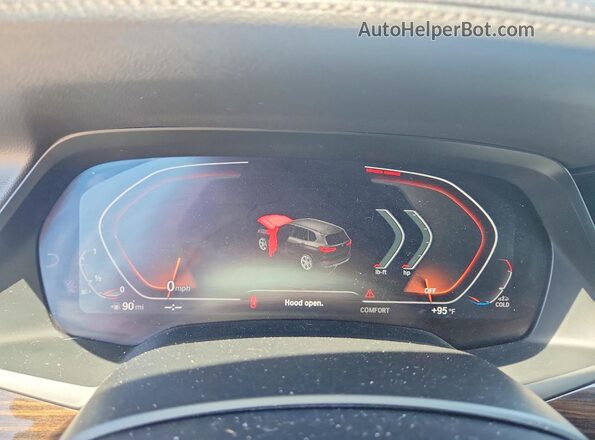 5UXCR6C5XKLL35506 2019 BMW X5 Синий Вид щитка приборов