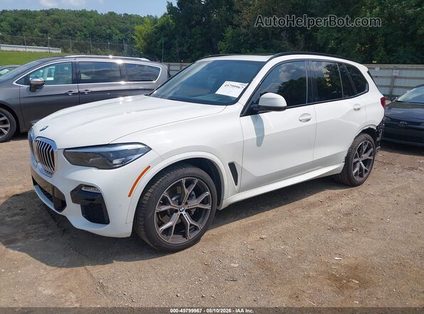 5UXCR6C5XKLL53424 2019 BMW X5 White წინა მარცხენა ხედი სამი მეოთხედიდან