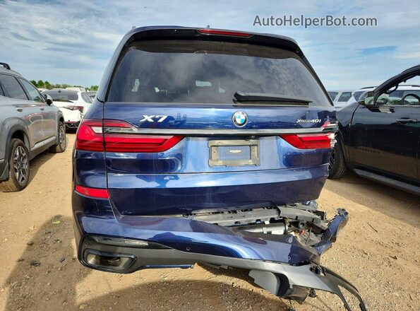 5UXCW2C00M9G33782 2021 BMW X7 Blue Rear view