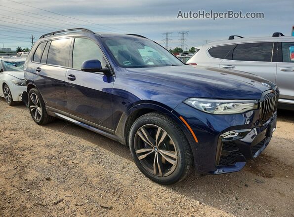 5UXCW2C00M9G33782 2021 BMW X7 Blue Front right