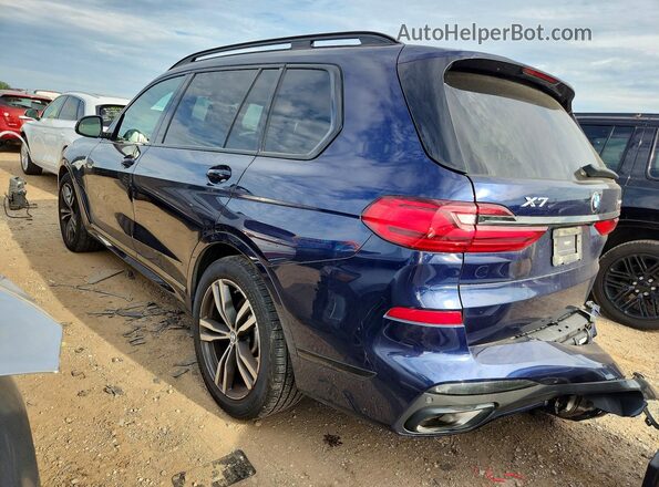 5UXCW2C00M9G33782 2021 BMW X7 Blue Rear left