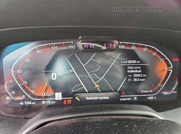 5UXCW2C00M9H88302 2021 BMW X7 Gray Instrument cluster view
