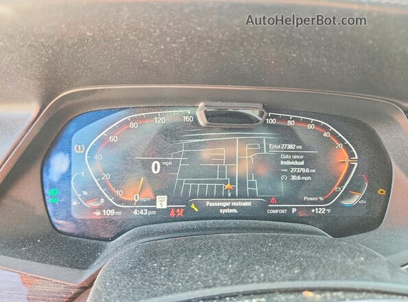 5UXCW2C01M9F60115 2021 BMW X7 Black Սարքավորումների վահանակի տեսք