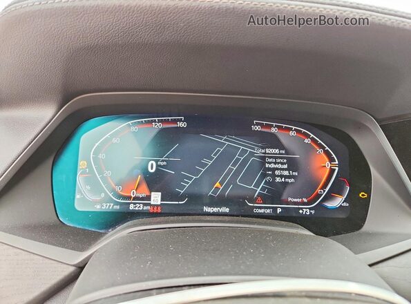 5UXCW2C04N9M86137 2022 BMW X7 Black Widok zestawu wskaźników