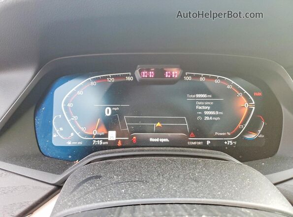 5UXCW2C08N9K23312 2022 BMW X7 Black Widok zestawu wskaźników