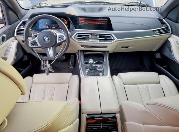 5UXCW2C08N9K23312 2022 BMW X7 Black Widok deski rozdzielczej