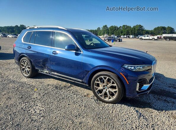 5UXCW2C09M9H86421 2021 BMW X7 Blue Przód prawy