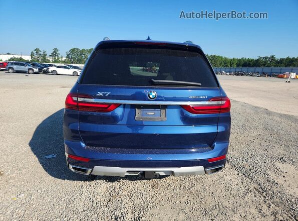 5UXCW2C09M9H86421 2021 BMW X7 Blue Widok z tyłu