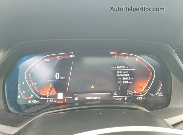 5UXCW2C51KL089916 2019 BMW X7 Black Вид щитка приладів