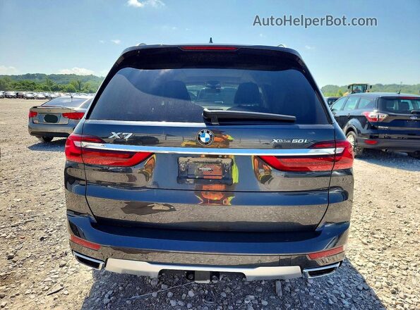 5UXCX4C52KLS38861 2019 BMW X7 Black Вид ззаду