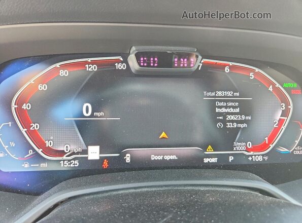 5UXCX4C53KLS35998 2019 BMW X7 Gray Вид щитка приладів