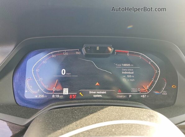 5UXCX4C57KLB40346 2019 BMW X7 Black Вид щитка приладів