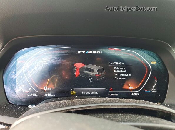 5UXCX6C0XN9J34152 2022 BMW X7 Black Widok zestawu wskaźników