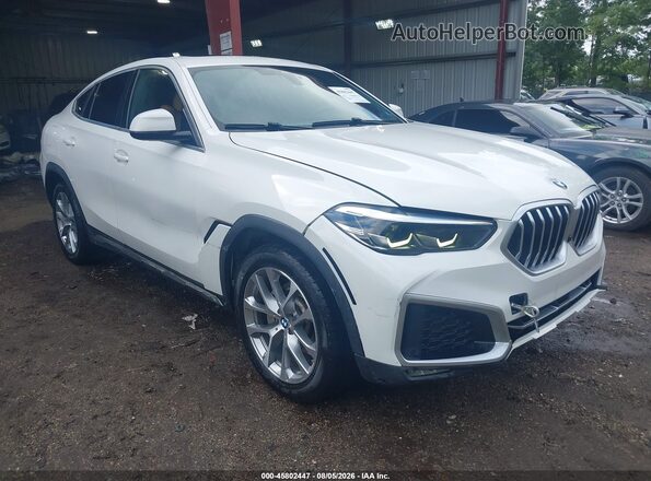 5UXCY4C01M9H36165 2021 BMW X6 White Вид спереду