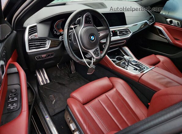 5UXCY6C00L9D11823 2020 BMW X6 Blue წინა პანელის ხედი