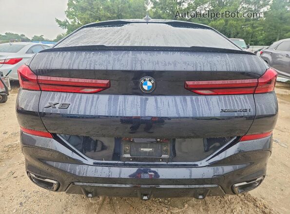 5UXCY6C00L9D11823 2020 BMW X6 Blue უკანა ხედი