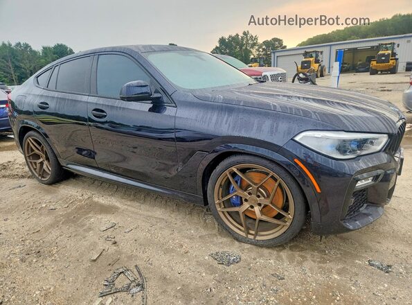 5UXCY6C00L9D11823 2020 BMW X6 Blue წინა მარჯვენა