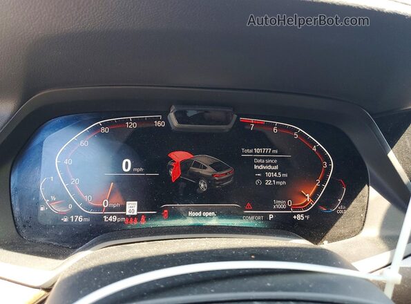 5UXCY6C01L9D04637 2020 BMW X6 Black Vista del cuadro de instrumentos