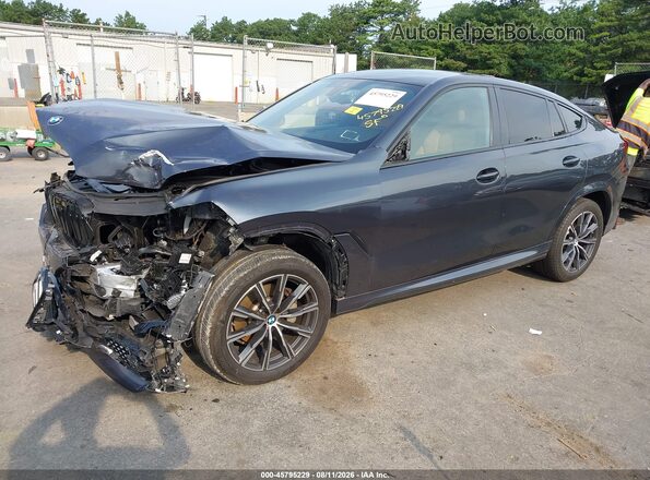 5UXCY6C01N9M56837 2022 BMW X6 Black Передня ліва чверть