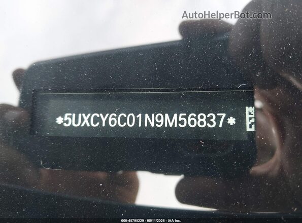 5UXCY6C01N9M56837 2022 BMW X6 Black 